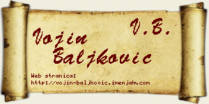 Vojin Baljković vizit kartica